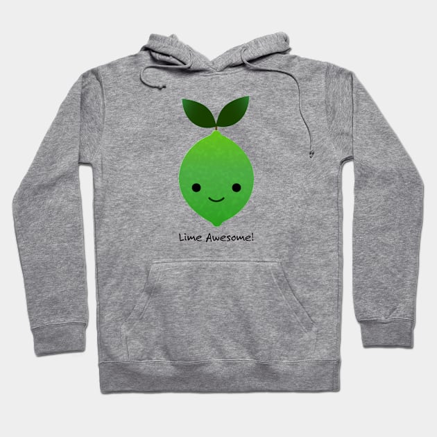 Lime Awesome Cute Kawaii Lime Hoodie by Hedgie Designs